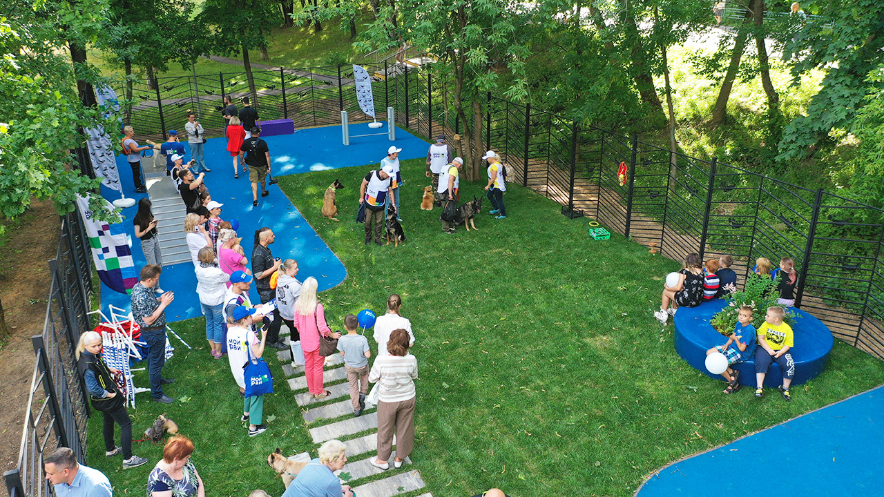 Площадка для выгула собак на улице Тихомирова (СВАО, Северное Медведково)