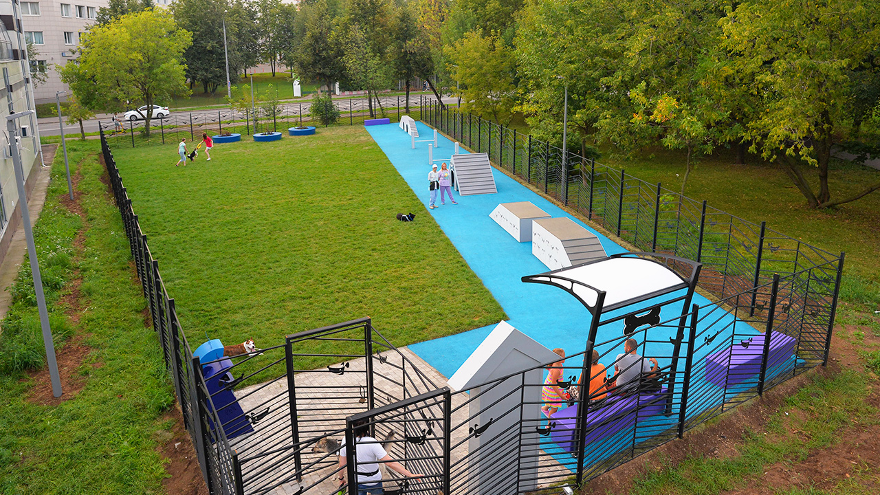 Площадка для выгула собак на улице Ивана Сусанина (САО, Западное Дегунино)