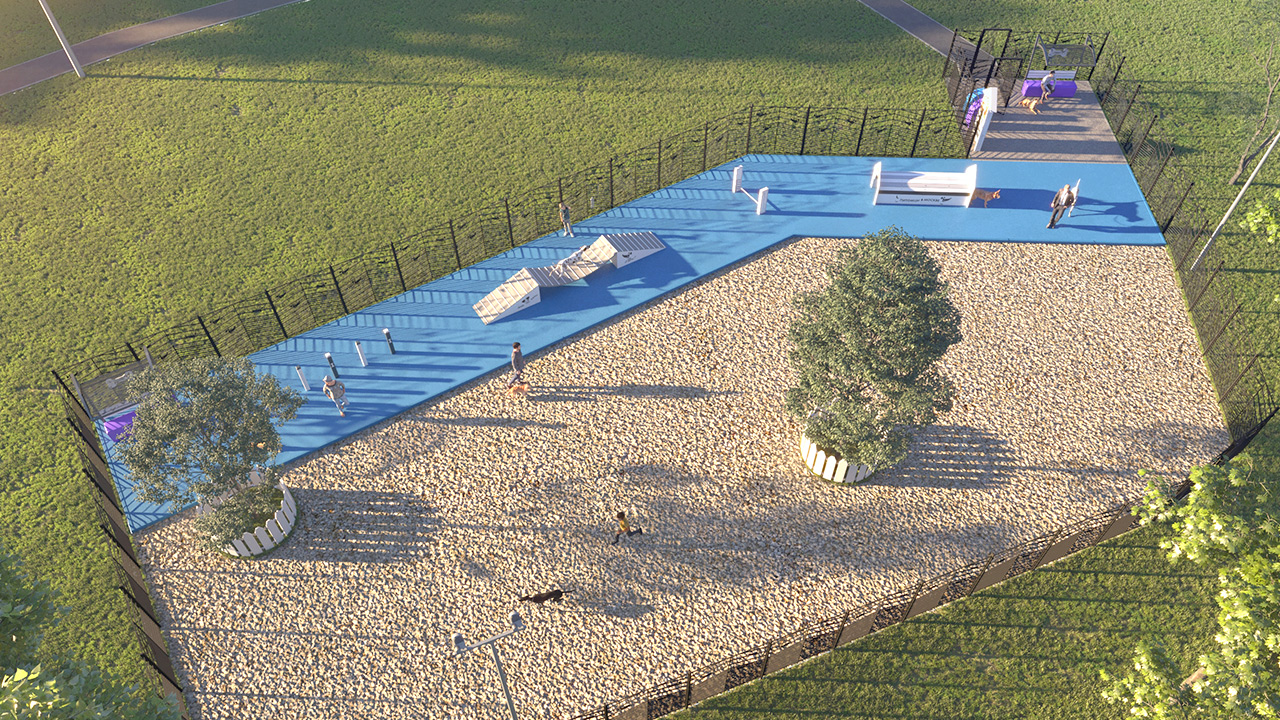 Площадка для выгула собак на Балаклавском проспекте (ЮЗАО, Зюзино)