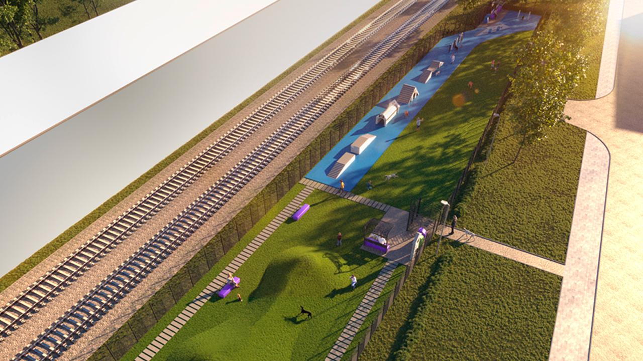 Площадка для выгула собак на улице Новохохловская (ЮВАО, Нижегородский)